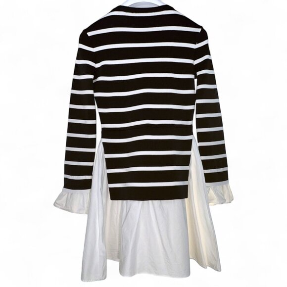 English Factory Poplin Combo Knit Dress Size XS / Black and White Stripes - Picture 2 of 10